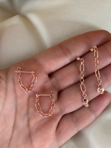 Wraparound chain earrings  - Earrings