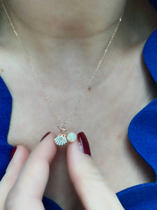 Seashell and starfish necklaces with pearls
