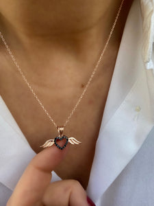 Heart With Angel wings Necklace