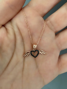 Heart With Angel wings Necklace