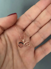 Load image into Gallery viewer, Infinity Necklaces with black stones