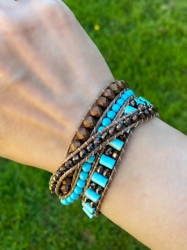 Healing Bracelets - Blue and Brown