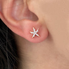 Load image into Gallery viewer, Star shaped stud with zircon stones