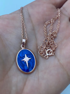 Necklaces with Morning Star on Enamel