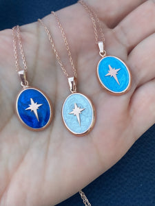 Necklaces with Morning Star on Enamel