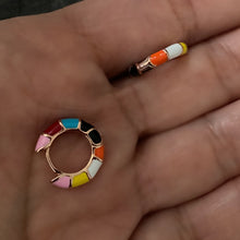 Load image into Gallery viewer, Earring with enamel -Rainbow colors