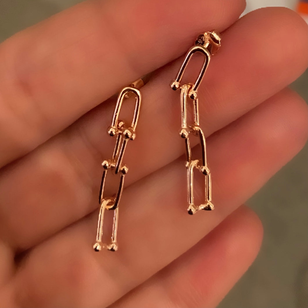 Earring with Thick Chains