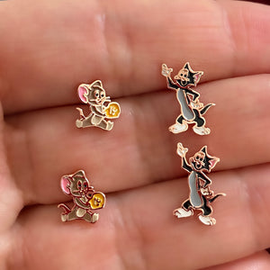 Tom and Jerry studs