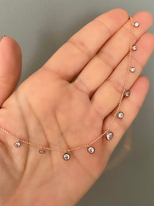45 cm chain with droplet stones