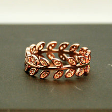 Charger l&#39;image dans la galerie, Leaves with zircon stones- Ring