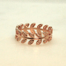 Charger l&#39;image dans la galerie, Leaves with zircon stones- Ring