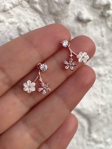Double flower earring