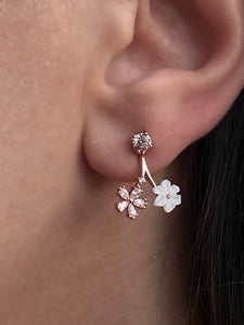 Double flower earring