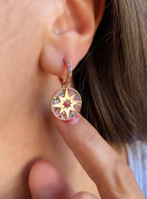 Load image into Gallery viewer, Morning star earring with rainbow stones