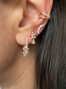 Earrings with Pave set pearls