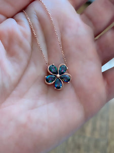 Mystic Topaz flower necklace