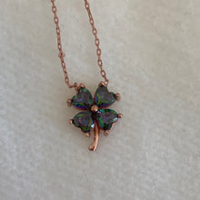 Load image into Gallery viewer, Clover Necklace Colorful Crystals