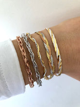 Load image into Gallery viewer, Silver Braided Bangles