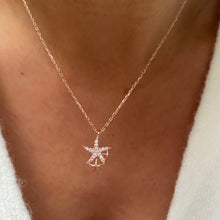 Load image into Gallery viewer, Triple Starfish Necklace with Clear Zircons