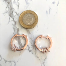 Load image into Gallery viewer, Hoop earrings with rings