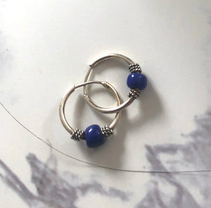 Minimalist hoops with beads