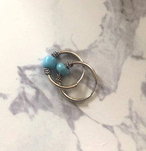 Minimalist hoops with beads