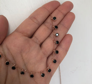 45 cm chain with droplet stones