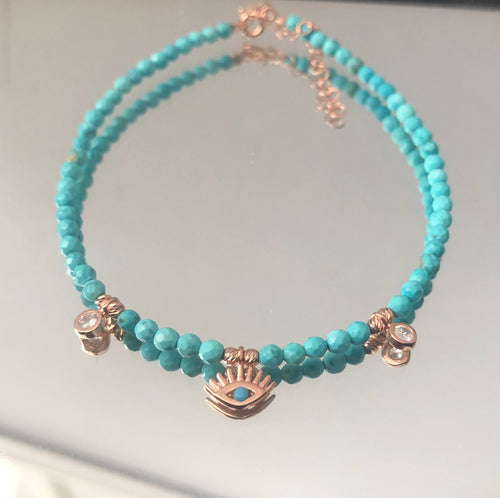 Anklets With Silver Beads