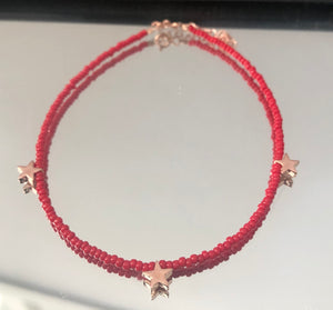 Anklets With Silver Beads