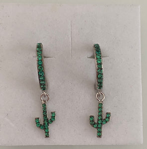 Earrings with paveset stones