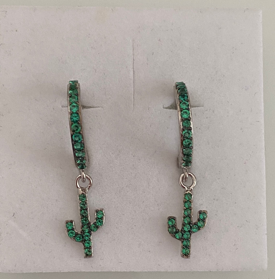 Earrings with paveset stones