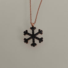 Load image into Gallery viewer, Snowflake With Black Stones