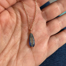 Load image into Gallery viewer, Droplet Necklace with mystic topaz stones