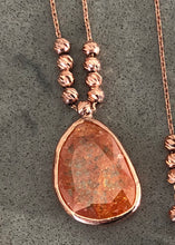 Carregar imagem no visualizador da galeria, Natural sone necklace with 8 silver beads