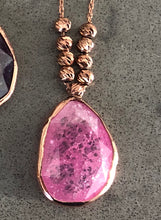 Cargar imagen en el visor de la galería, Natural sone necklace with 8 silver beads