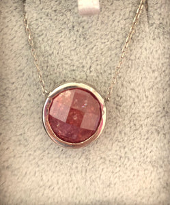 Round shape natural stone Necklaces