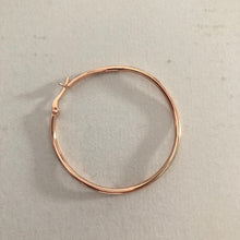 Load image into Gallery viewer, Wavy Hoops Rose Gold Plated Silver