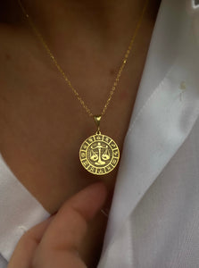 Horoscopes  - Coin necklaces with horoscope signs