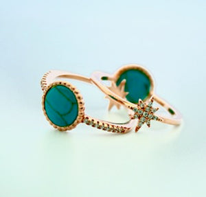 Double Sided Turquoise Ring