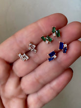 Load image into Gallery viewer, Pretty Studs with two princess cut stones