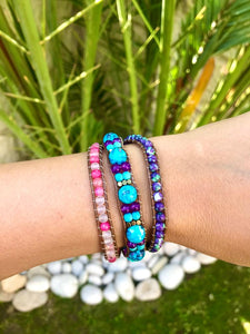 Healing Bracelets - Blue, Pink and Purple