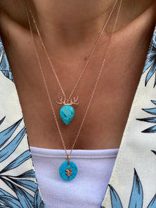 Turquoise Deer Necklace