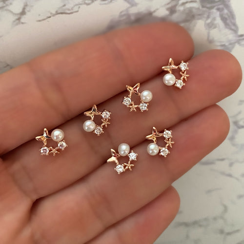 Mini Spring Earrings - Round