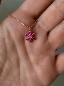 Pretty flower Necklaces with colourful stones