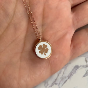 Necklaces with Clover on Enamel